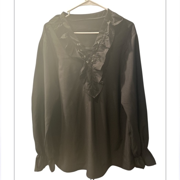 Unbranded NWOT black‎ blouse, size M (fits like a large). - Picture 6 of 9